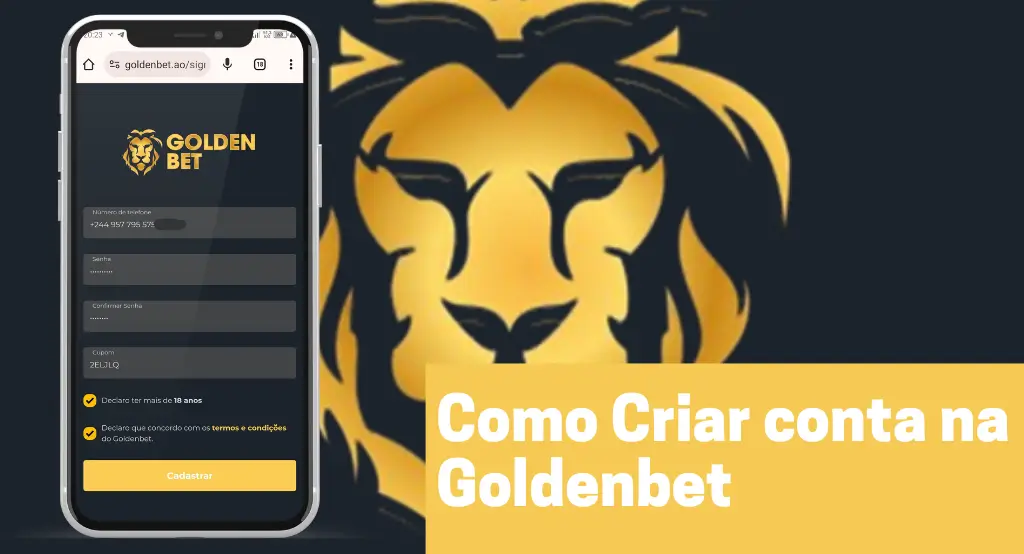 Como criar uma conta na Goldenbet